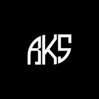 design de logotipo de carta rks em fundo preto. conceito de logotipo de carta de iniciais criativas rks. design de letra rks. vetor