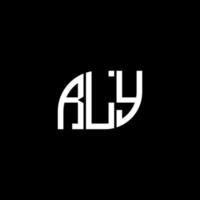 design de logotipo de carta rly em fundo preto. conceito de logotipo de carta de iniciais criativas rly. design de letra rly. vetor