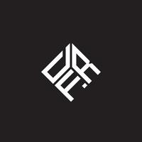 design de logotipo de carta dfr em fundo preto. conceito de logotipo de letra de iniciais criativas dfr. design de letra dfr. vetor
