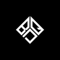 design de logotipo de letra bdq em fundo preto. conceito de logotipo de letra de iniciais criativas bdq. design de letra bdq. vetor