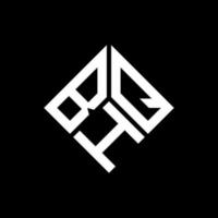 design de logotipo de letra bhq em fundo preto. bhq conceito de logotipo de letra de iniciais criativas. design de letra bhq. vetor
