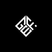 design de logotipo de carta gef em fundo preto. conceito de logotipo de carta de iniciais criativas gef. design de letra gef. vetor