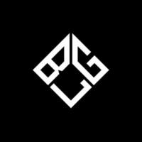 design de logotipo de carta blg em fundo preto. conceito de logotipo de letra de iniciais criativas blg. design de letra blg. vetor
