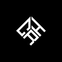 design de logotipo de carta crh em fundo preto. crh conceito de logotipo de letra de iniciais criativas. design de letra crh. vetor