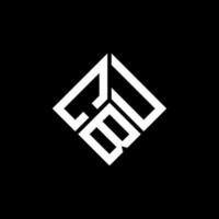 design de logotipo de carta cbu em fundo preto. conceito de logotipo de carta de iniciais criativas cbu. design de letra cbu. vetor