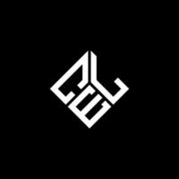 design de logotipo de letra cel em fundo preto. conceito de logotipo de letra de iniciais criativas cel. design de letra cel. vetor
