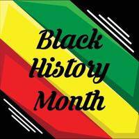 vetor de ícone do dia da história negra, modelo de bandeira africana, pôster de fundo