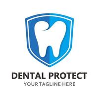 logotipo de proteção dental vetor