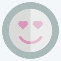 amor de emoticon de ícone. adequado para o símbolo de emoticon vetor