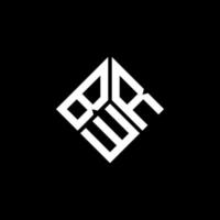design de logotipo de carta bwr em fundo preto. conceito de logotipo de letra de iniciais criativas bwr. design de letra bwr. vetor