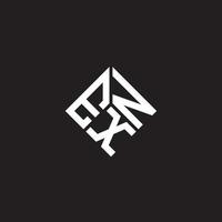 design de logotipo de carta exn em fundo preto. conceito de logotipo de carta de iniciais criativas exn. design de carta exn. vetor