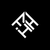 design de logotipo de carta fhh em fundo preto. conceito de logotipo de letra de iniciais criativas fhh. design de letras fhh. vetor