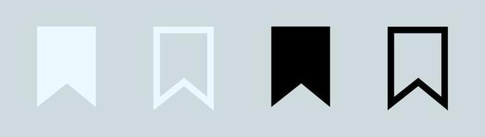 ícone de marcador definido nas cores preto e branco. adequado para interface web e aplicativo. vetor