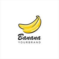 ilustração de logotipo de vetor de banana isolada no fundo branco