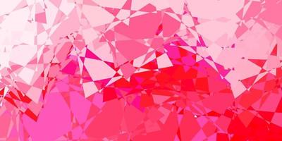 layout de vetor rosa claro com formas de triângulo.