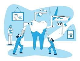composição de odontologia de dente de cura