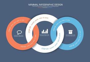 modelo de infográfico de negócios com ícone, ilustração de design vetorial vetor