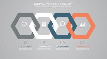 modelo de infográfico de negócios com ícone, ilustração de design vetorial vetor