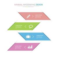 modelo de infográfico de negócios com ícone, ilustração de design vetorial vetor