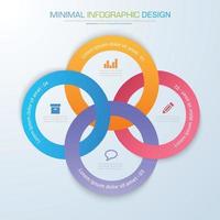 modelo de infográfico de negócios com ícone, ilustração de design vetorial vetor