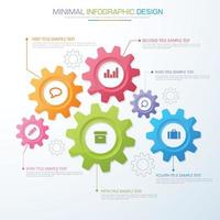 modelo de infográfico de negócios com ícone, ilustração de design vetorial vetor