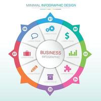 modelo de infográfico de negócios com ícone, ilustração de design vetorial vetor