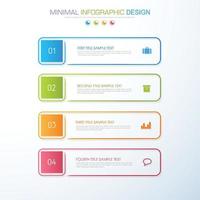 modelo de infográfico de negócios com ícone, ilustração de design vetorial vetor