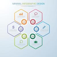 modelo de infográfico de negócios com ícone, ilustração de design vetorial vetor