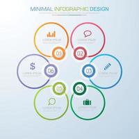 modelo de infográfico de negócios com ícone, ilustração de design vetorial vetor