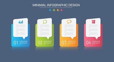 modelo de infográfico de negócios com ícone, ilustração de design vetorial vetor