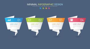 modelo de infográfico de negócios com ícone, ilustração de design vetorial vetor