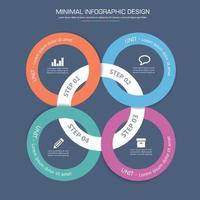 modelo de infográfico de negócios com ícone, ilustração de design vetorial vetor