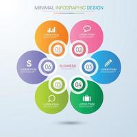 modelo de infográfico de negócios com ícone, ilustração de design vetorial vetor