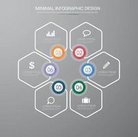 modelo de infográfico de negócios com ícone, ilustração de design vetorial vetor