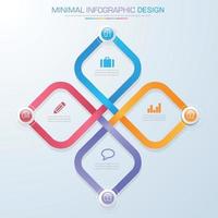 modelo de infográfico de negócios com ícone, ilustração de design vetorial vetor