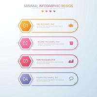 modelo de infográfico de negócios com ícone, ilustração de design vetorial vetor