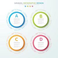 modelo de infográfico de negócios com ícone, ilustração de design vetorial vetor