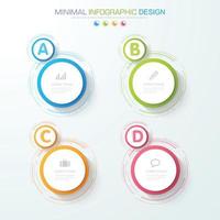 modelo de infográfico de negócios com ícone, ilustração de design vetorial vetor