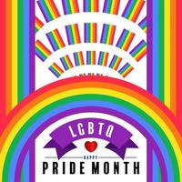 fundo da bandeira do arco-íris do mês do orgulho vetor