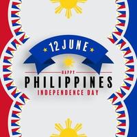 dia da independência das filipinas vetor