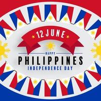 dia da independência das filipinas vetor