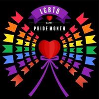fundo da bandeira do arco-íris do mês do orgulho vetor