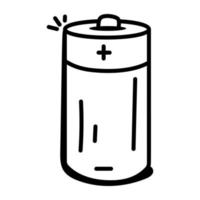 um ícone de design de linha de bateria vetor