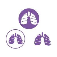 vetor de design de logotipo de pulmão para o seu negócio