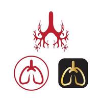 vetor de design de logotipo de pulmão para o seu negócio