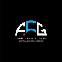 design criativo do logotipo da carta fcg com gráfico vetorial vetor