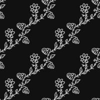 papel de parede floral sem costura. doodle vector com ornamento floral. decoração floral vintage, fundo de elementos doces para seu projeto, menu, cafeteria