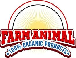 design de logotipo com a palavra animal de fazenda vetor