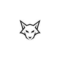 ilustração de ícone de vetor de logotipo de cabeça de lobo