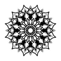 mandala desenhada à mão. decoração em ornamento de doodle oriental étnica. vetor